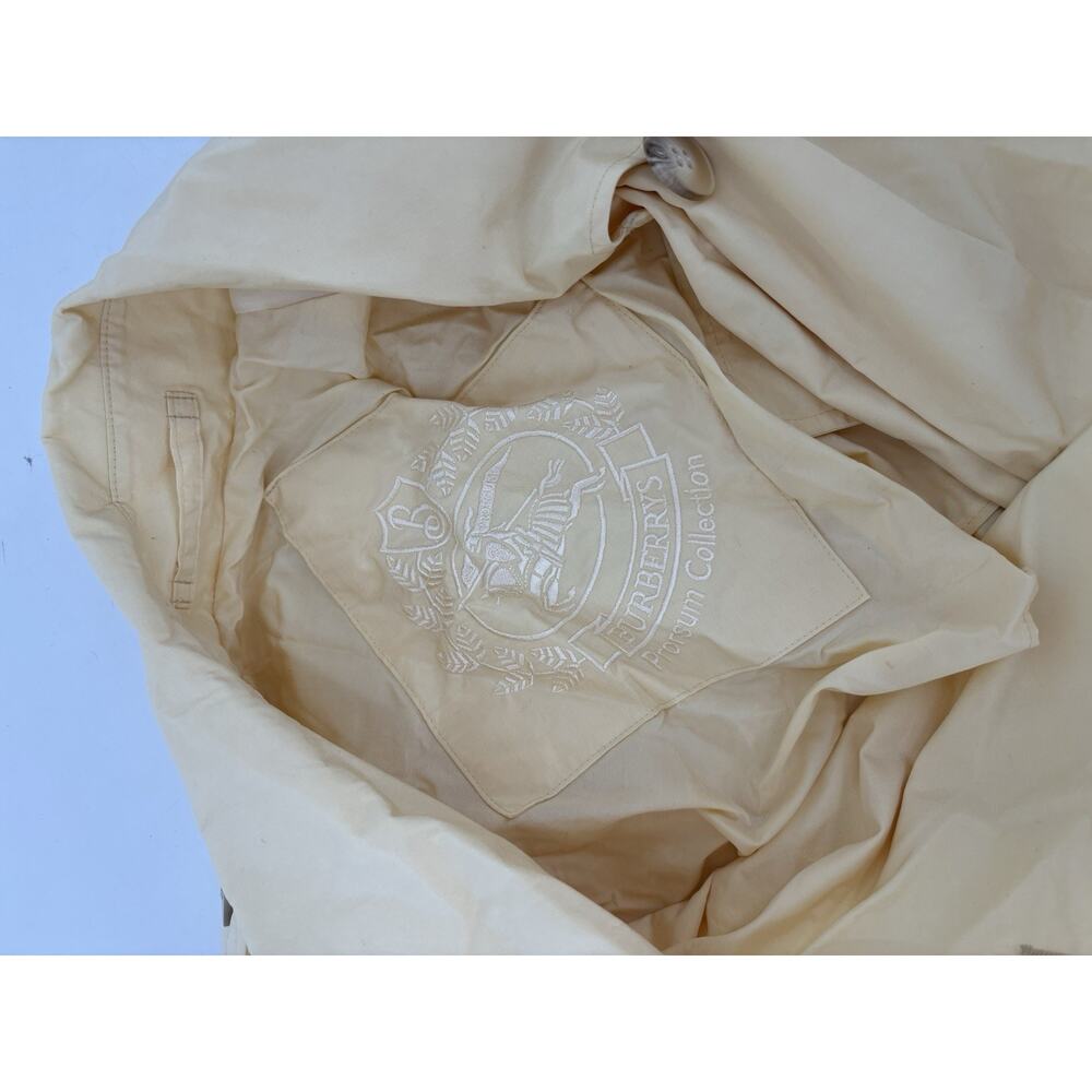 Vintage Burberry Prorsum Collection Trench Rain Coat Womens 8 Butter Yellow Belt - Picture 12 of 16